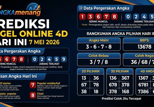 Prediksi Togel Online 4D Hari Ini 7 Mei 2026 Prediksi Colok Jitu Tercepat 2