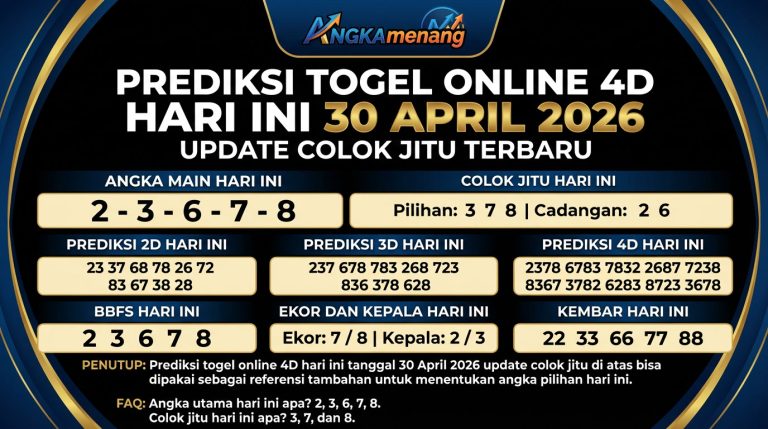 prediksi togel 30 april 2026 angkamenang 2
