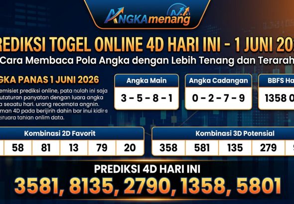 Prediksi Togel Online 4D Hari Ini 1 juni 2026 II