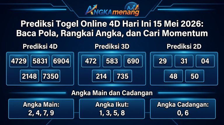 Prediksi Togel Online 4D Hari Ini 15 Mei 2026 2